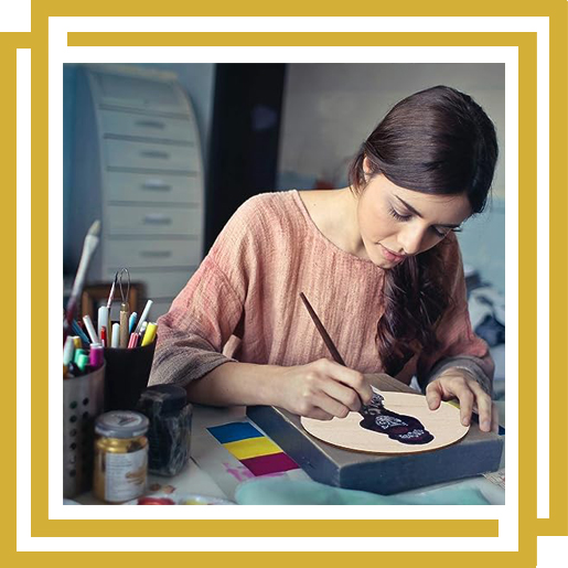 business owner image with frame