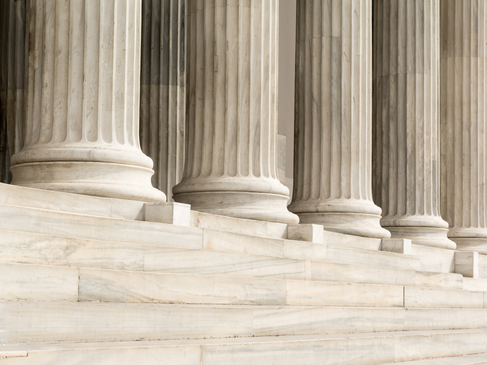 Architectural,Detail,Of,Marble,Steps,And,Ionic,Order,Columns