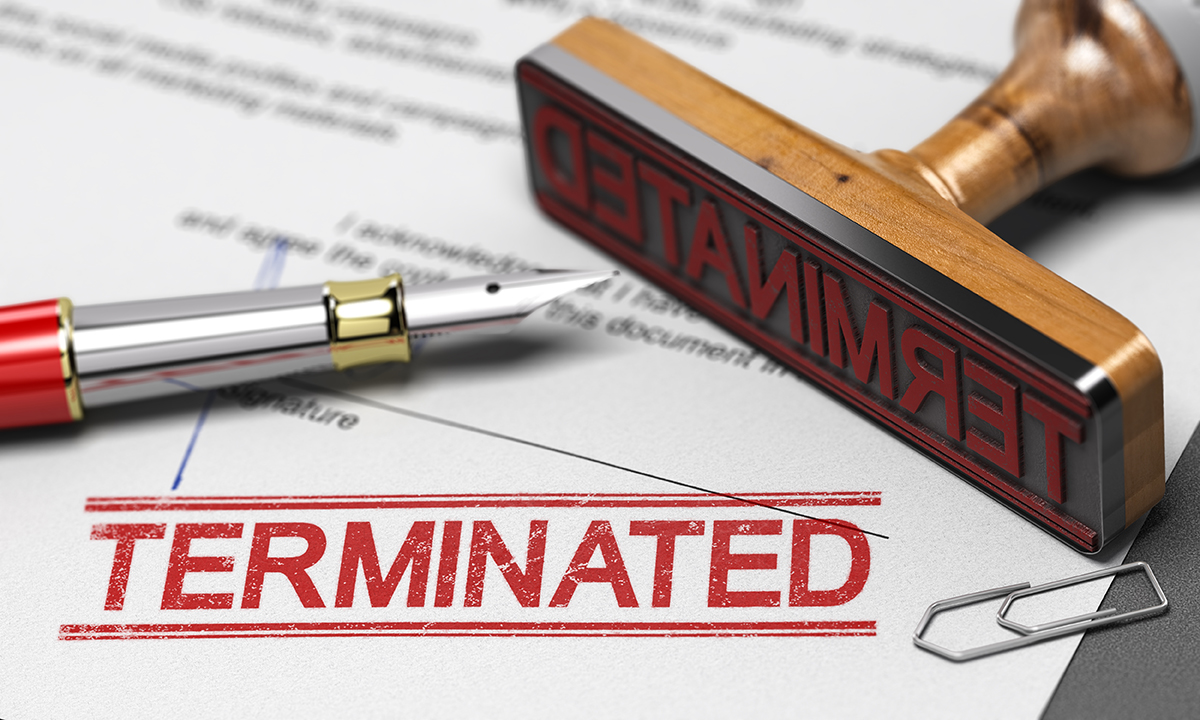 3d,Illustration,Of,A,Contract,Termination,Agreement,Letter,With,A